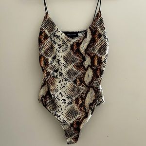 Animal print body suit